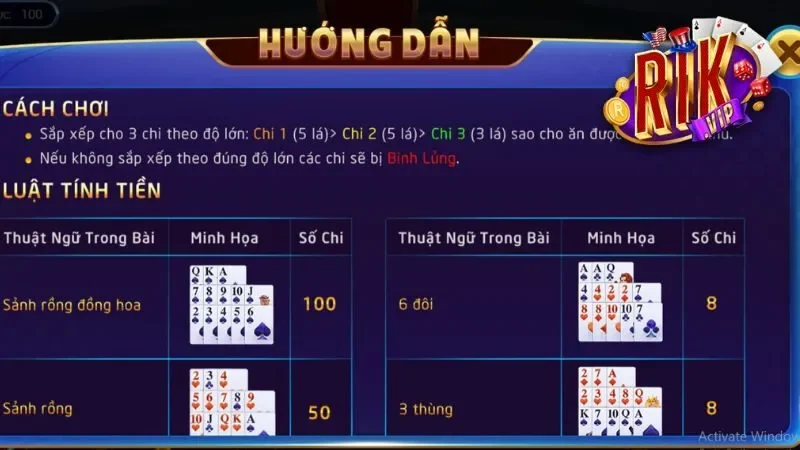Luật chơi Mậu Binh Luật chơi Mậu Binh