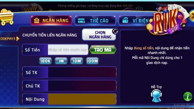 Tại sao cần nạp tiền Rikvip đúng cách? Tại sao cần nạp tiền Rikvip đúng cách?
